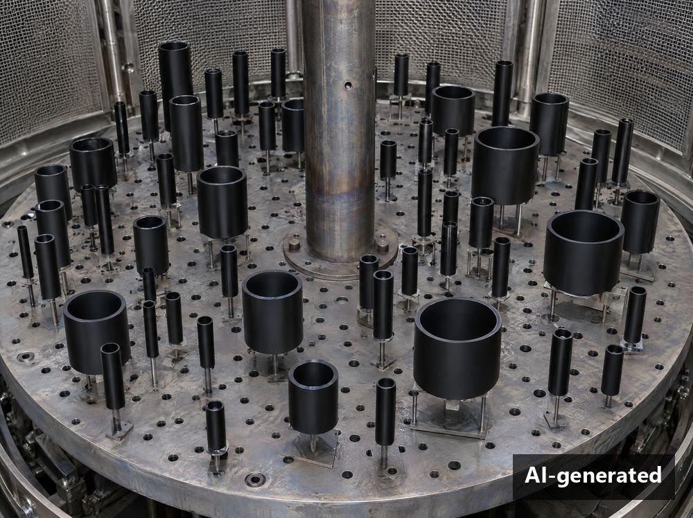 Loaded pipe components on a perforated plate in the coating system