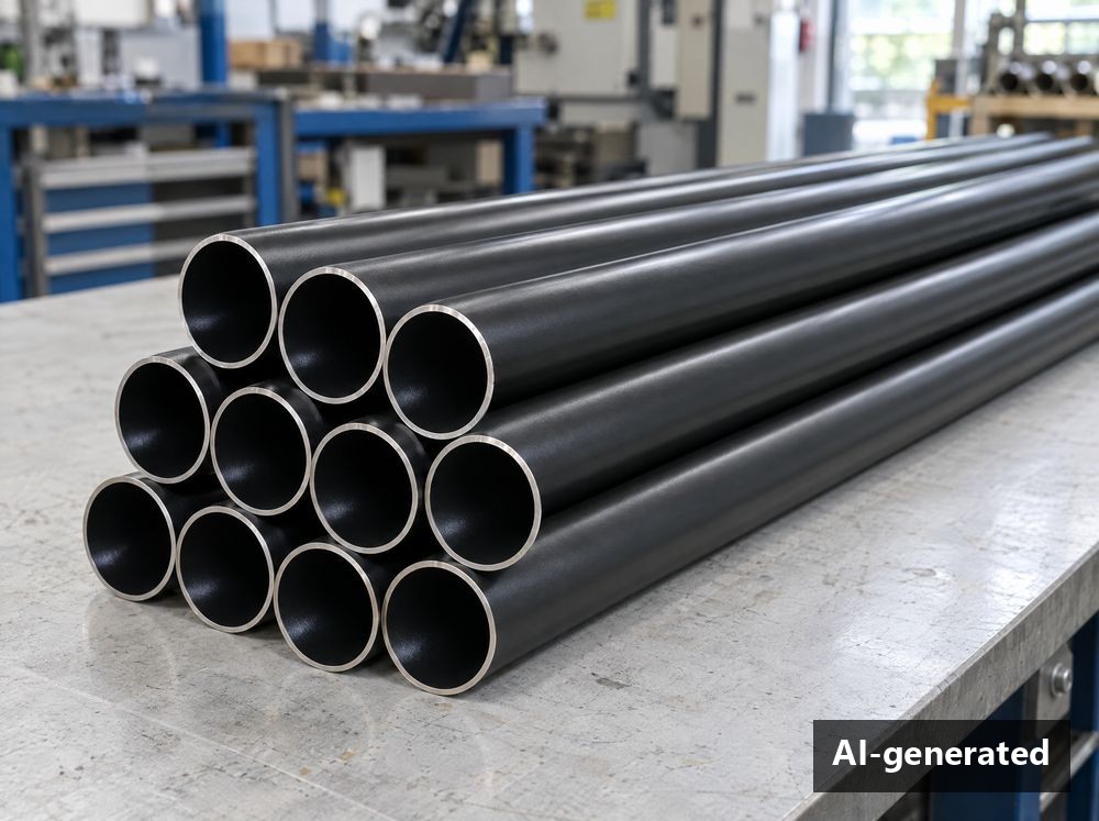 Stacked heat exchanger tubes with a dark-coated inner surface