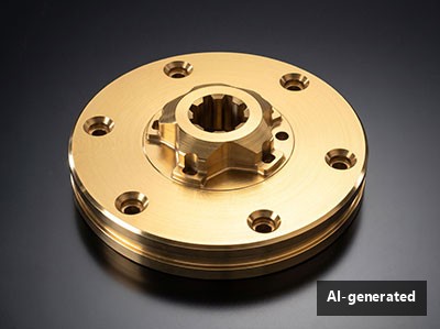 Rundes goldfarben beschichtetes Bauteil