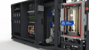 RÜBIG MICROPULS® Lotus PVD‑Beschichtungsanlage mit offenem Beschichtungskammer‑Innenraum