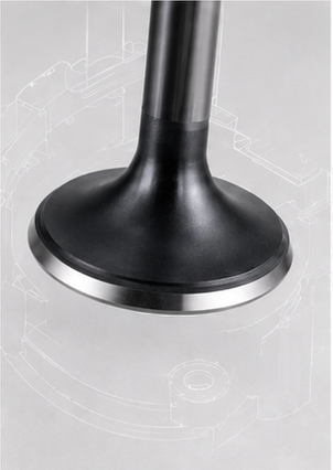 Coated valve with low-friction surface for reduced wear