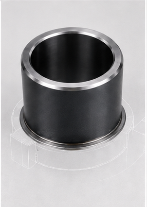 Coated bearing bushing with low-friction surface for reduced wear
