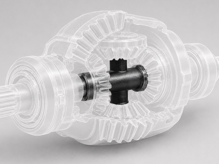 Coated differential pinion shaft with low-friction surface for reduced wear