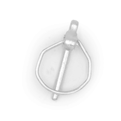 RUBIG Inox folding linchpin – stainless steel (CrNi 18/8) with chain hole, drop-forged